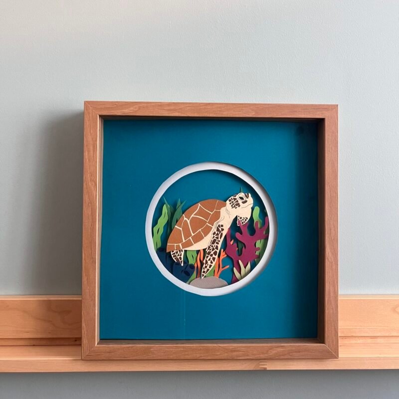 "Sous l'océan, une tortue"