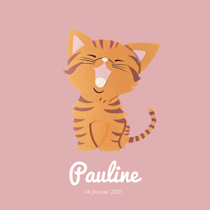 Affiche naissance chat