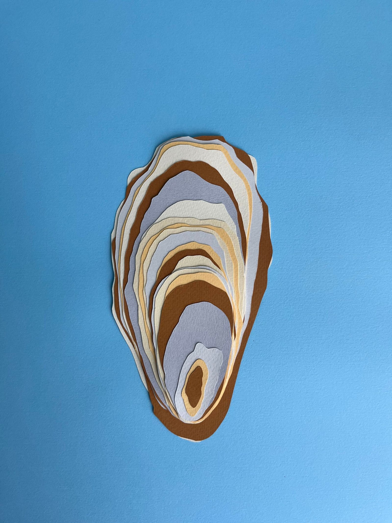 Paper collage Oyster Paper collage Oyster