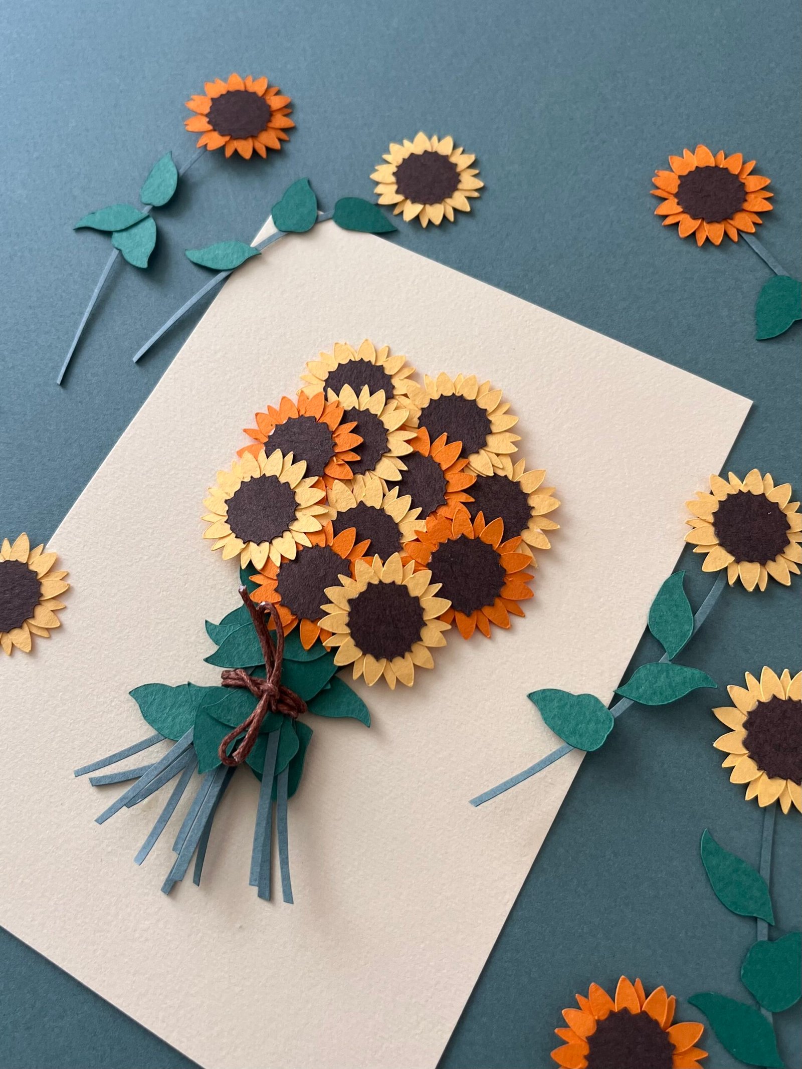Carte Bouquet de tournesols Carte Bouquet de tournesols